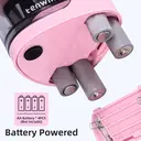 Tenwin Electric Pencil Sharpener, Double Hole Battery Operated, for 6-12mm No.2/Colored Pencils, Pink image 2