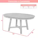 Dining Table Roseville Extendable Round/Oval 115x115-154cm Oak image 7