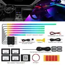 Dreamcolor Acrylic Interior Car LED Strip Light with Wireless APP, RGB 10 in 1 with 175 inches 593 LEDs Fiber Optic Ambient Lighting Kits, 16 Million Colors Sound Active Function Car Neon Lights image 1