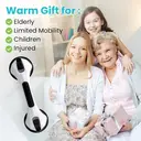 TAILI Poignées de douche pour personnes âgées à ventouse, lot de 2 barres d'appui de douche de 12 pouces pour seniors, barres d'appui pour baignoires et douches, poignée de sécurité amovible sans perçage, Noir image 7