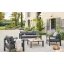 Hespéride Évasion - Ensemble de mobilier de jardin 5 places - Gris graphite et miel image 0