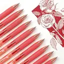 WRITECH Retractable Gel Ink Pens: 0.7mm Medium Point Red-Ink Color Pen for Journaling Smooth Writing Fine Tip Quick-dry Ink No Bleed Set 10ct image 4