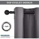 PONY DANCE Rideaux occultants à œillets, 117 x 137 cm, lot de 2 panneaux, gris image 8