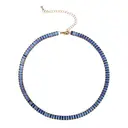 Ever Faith Blue Cubic Zirconia Thick Tennis Choker Necklaces image 1