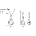 Ever Faith Cubic Zirconia and Freshwater Cultured Pearl Infinity Pendant Necklace and Earrings Set image 3
