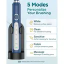 Coulax Hollow-Cup Sonic Electric Toothbrush - 40,000 VPM, 5 Modes, 120-Day Battery, 8 DuPont Brush Heads, Travel Case & Stand - Deep Blue image 2
