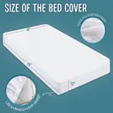 LeBonsoir Protège-matelas imperméable, respirant, surmatelas, drap-housse extra profond 30 cm, élastique tout autour, 100 % polyester, Blanc, 150 x 200 cm image 2