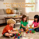 Tokky 56-Piece Magnetic Tiles Creative Color Building Set, Strong Magnetic Suction Structure, STEAM Educational Enlightenment, ABS Safe Material, Color Box Packaging J011 image 5