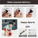 LONGSAIL Ballon de football en caoutchouc haute qualité Taille 3 Orange/Bleu image 7