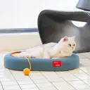 ZEZE Denim & Jute Cat Scratching Pad, Durable Anti-Scratch, Claw Grinding Mat for Cats Dogs image 4