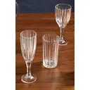 Maison by Premier Set of 4 Crystal Wine Glasses, Fluted Goblets, Clear Stemware, Ribbed Wine Cups For Bar Top, & Table Decor image 4