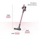 Swan TV's Queen of Clean Cordless Anti-Tangle Vacuum Cleaner, 22.2V, 2 Speed Settings, Pet Tool - Pink, SC15827QOC image 2