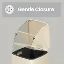 SONGMICSHOME  20L Trash Can, Kitchen Garbage Can, Soft Close and Stays Open, Sand Beige image 5