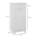 HOMCOM Bathroom Laundry Cabinet, Bathroom Cabinet with Laundry Basket and Drawer, 40 x 40 x 90.5cm, White image 2