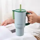 JORDAN&JUDY Subor Double-Wall Steel Tumbler with Straw, Large Capacity Car Water Tumbler, High-Quality Ice Cup Green (920ml) image 7