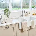 Dexam Tea Towel Love Colour Striped 100% Cotton Stone 45x70cm image 4