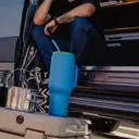 Bottle Bottle 40oz Stainless Steel Vacuum Tumbler With Handle And Straw, Travel Mug, Car Cup, Water Bottle For Gifts, Party, Office, Coffee (Deep Sea) image 4