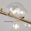 Homary Modern 10-Light Black Kitchen Island Pendant Light with Glass Globe Shade image 2