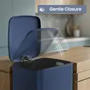 SONGMICSHOME  Trash Can, 8-Gallon Trash Bin, Stainless Steel Kitchen Garbage Can, Midnight Blue image 6