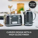 Breville Curve 4 Slice Toaster, High-Lift, Wide Slots, Textured, Black & Silver Chrome - VTT786 image 3