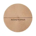 PP Round Placemat
BL light coffee，Round Braided Placemats 36.5cm Round Table Mats for Dining Tables, Natural pp Woven Heat Resistant Placemats, Set of 6 image 4