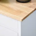 HOMCOM Kitchen Trolley, Kitchen Island on Wheels, w/ Wood Top, 3 Shelves and Storage Cupboard, White image 8