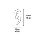 Furn Essentials Pencil Pleat Curtain Lining Hooks White 24pcs image 1