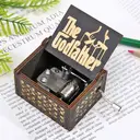 Alphynix 1pc The Godfather Music Box, Hand-Cranked Wooden Keepsake with Golden Engraved Logo and Mechanical Gears, Vintage Movie Theme Musical Gift for Film Lovers image 2
