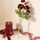 Candlelight Artificial Camelia Flower Stem Burgundy 38cm image 2