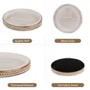White Beaded Coffee Table Tray Set of 1 image 5