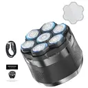 Komingdon [Electric Bald Clipper] Cordless 6D Men's Electric Bald Head Clipper with LED Display - 6 Floating Blades, Rechargeable, Perfect for Short Hair & Travel A black image 7