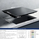 Ciarra 4-Zone Cooktop, Built-in Induction, Black Ceramic Glass, Touch Control, 9 Power Levels, Booster Function image 1