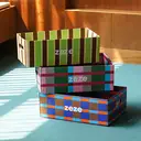 ZEZE Large Plaid Cat House Blue Brown, with Scratcher, Enclosed Cat Cave Bed image 3