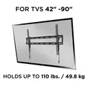 Sanus Secura Large Tilting Mount for 40"-90" TVs image 1