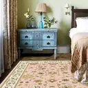 Area Rug Living Room Rugs: Floral Washable Rug Vintage Soft Boho Non-Slip Carpet Indoor Floor Stain Resistant Large Carpets for Bedroom Dining Room Farmhouse Nursery Hallway Home Office.35.8*59.8inch image 4