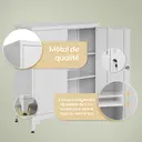 Ochama x SONGMICS Armoire à outils métallique avec portes verrouillables et étagères, organisateur de garage pour bureau ou maison, gris image 6