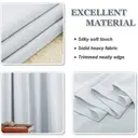 PONY DANCE Store occultant avec oculaires, lot de 2 panneaux, L 140 x H 245 cm (L 55 x H 96 pouces), blanc-gris image 7