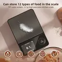 Unique Pèse-personne nutritionnel intelligent 5 kg, précision 0,1 g, écran TFT 2,8 pouces pour affichage des nutriments, analyse de 30 nutriments, rechargeable image 5