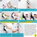 TAILI Shower Grab Bar 2 Pack Suction Grab Bars for Bathtubs and Showers, Heavy Duty Shower Handle Removable Shower Handrails for Seniors and Elderly, Bathroom Safety Grip No Drilling Waterproof, Black image 1