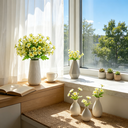 Yuejia 4Pcs 12.6in/32cmArtificial Chrysanthemum Flowers Fake Bouquet Without Vase for Office Family Party Home Wedding Decorations,High-end Artificial Flowers Faux Floral Daisy Bouquet Pack for Decor(yellow) image 1