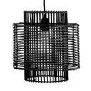 Interiors by Premier Pendant Light Jaya Rattan Black image 1