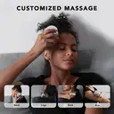 Breo Portable Mini Scalp Massager – IPX7 Waterproof Rechargeable Head Massager for Scalp Relax, Stress Relief Tool with Bamboo Wood Charging Base, Removable Massage Nodes (Silver with Base) image 3
