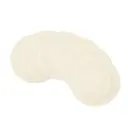 Lot de 6 sets de table ronds en polyester et coton tissé effet pailleté, diamètre de 38 cm - Beige / or image 0