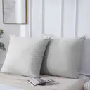 MEROPE Taie d’Oreiller en Bambou 80x80cm Gris Clair Lot de 2 image 5