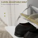 HOMCOM Narrow Shoe Cabinet with 4 Flip Drawers, Slim Shoe Storage Cabinet with Adjustable Shelves, Hairpin Legs and 4 Vents for 16 Pairs of Shoes for Entryway, White image 4