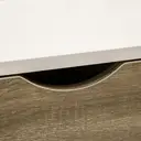 HOMCOM Coffee Table, Modern Tea Table with Open Storage Shelves, Two Drawers and Solid Wood Legs, Coffee Tables for Living Room, Bed Room, White image 6