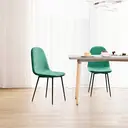 Vida Designs Dining Chairs Luton Quilted Green 2pcs image 0