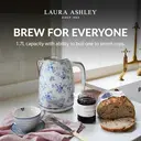VQ Laura Ashley Retro Jug Kettle, 1.7L, Rapid Boil, Hand-Applied China Rose Print, Vintage, Stainless Steel, Blue Floral - VQSBPKK278LACR image 4
