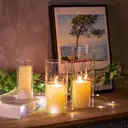 Cylinder Glass Flower Vase Clear, 3Pcs/Set Modern Basic Vases for Table Decoration Wedding Centrepieces Flowers Roses Pampas Grass Candle Holders for Living Room Ornaments, 15/20/25cmTall image 4