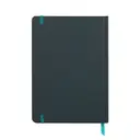 Jubiluu A5 Hardcover Notebook with Lined Pages - 96 Sheets (100g offset paper), Bookmark & Elastic Band -Classic Cream Ruled Journal for Writing, School, Office, and Gifts-Navy Gold Floral Outline image 1